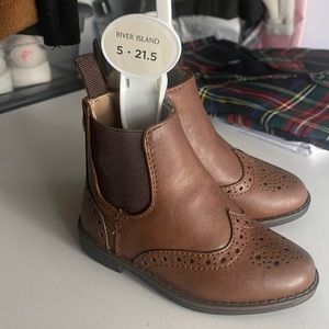 New Mini boys brown brogue chelsea boots